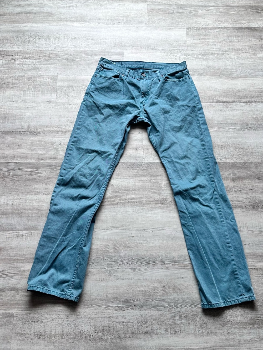 Levi’s 514 34x34 Teal Blue Straight-Leg Jeans